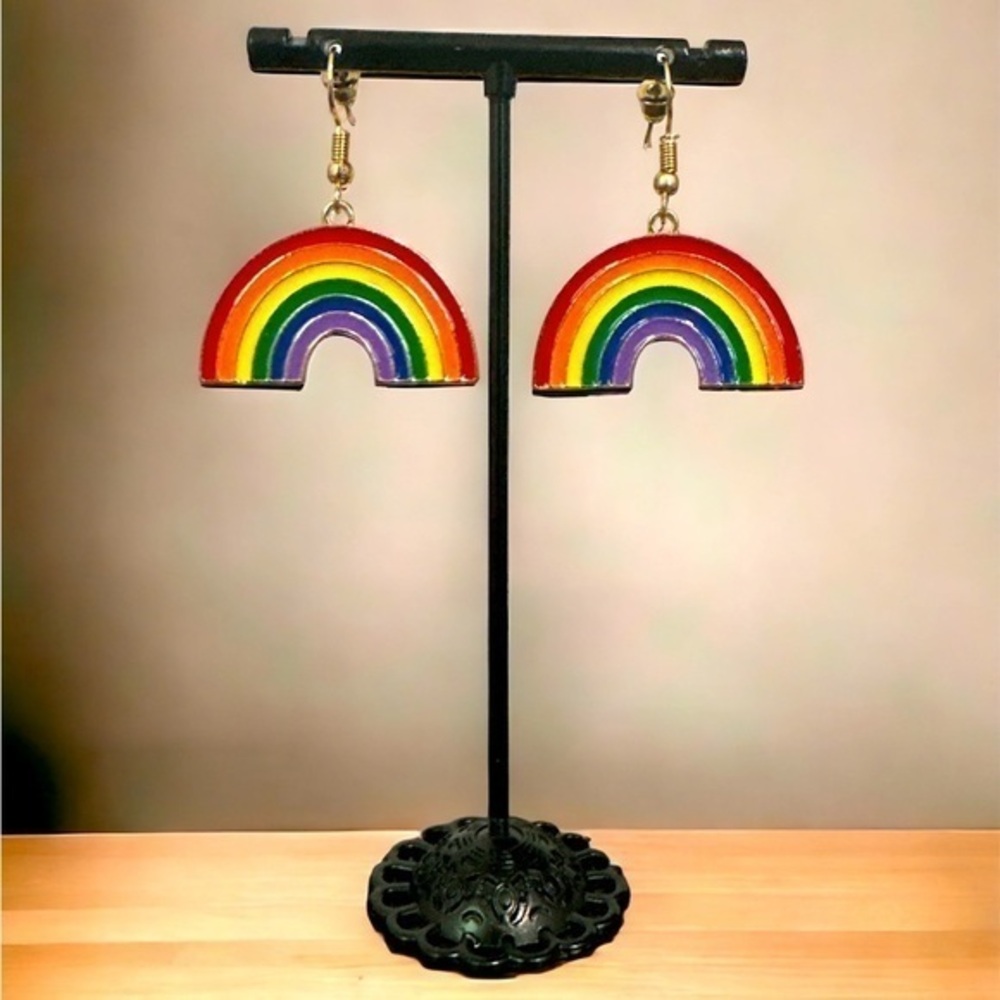 Rainbow earrings​‎